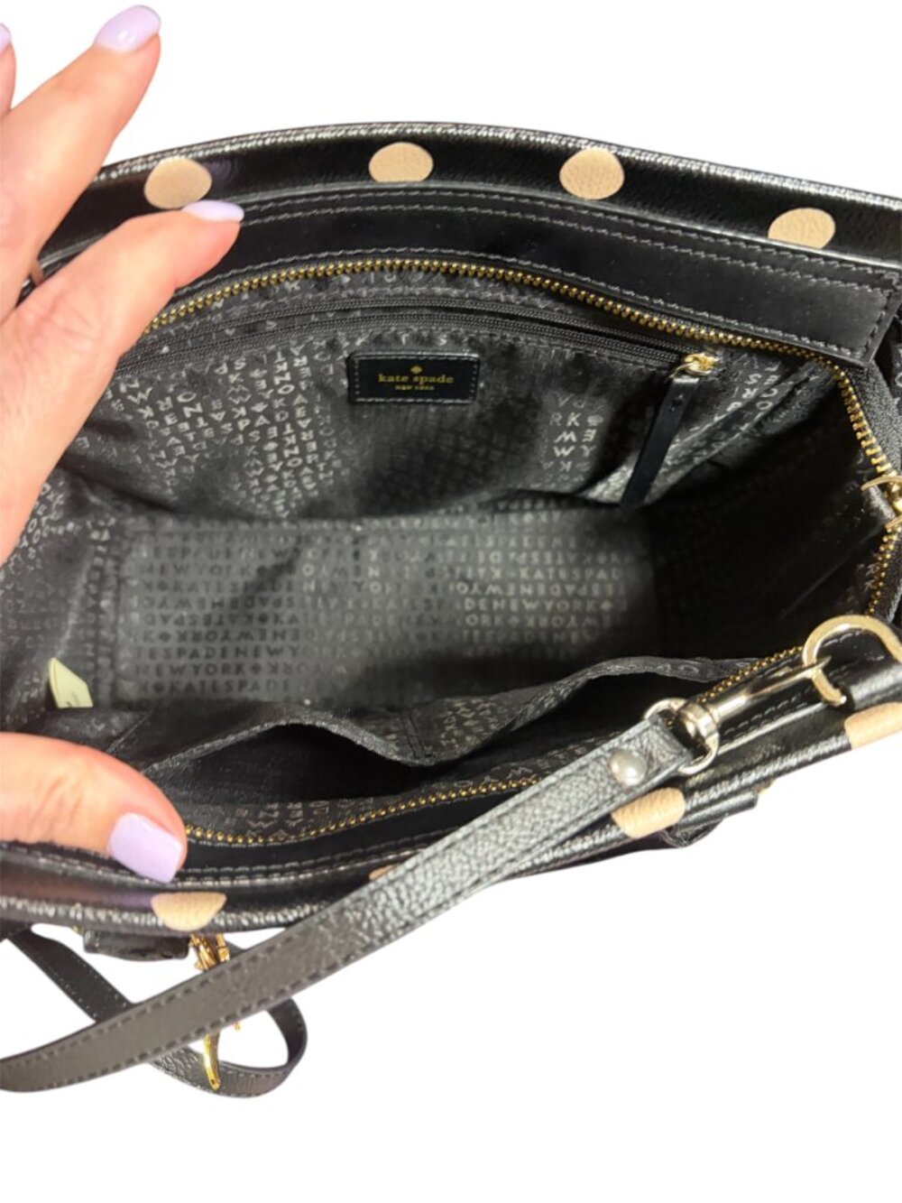 KATE SPADE WELLSELEY POLKA DOT SATCHEL CROSSBODY NWOT - Picture 5 of 5